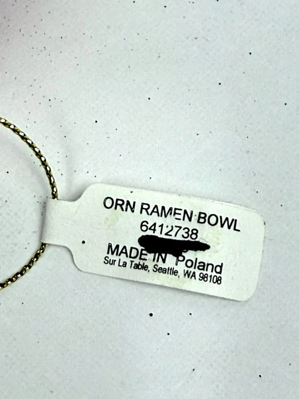 Glass Christmas Ornament Bowl Of Ramen made in Poland for Sur La Table